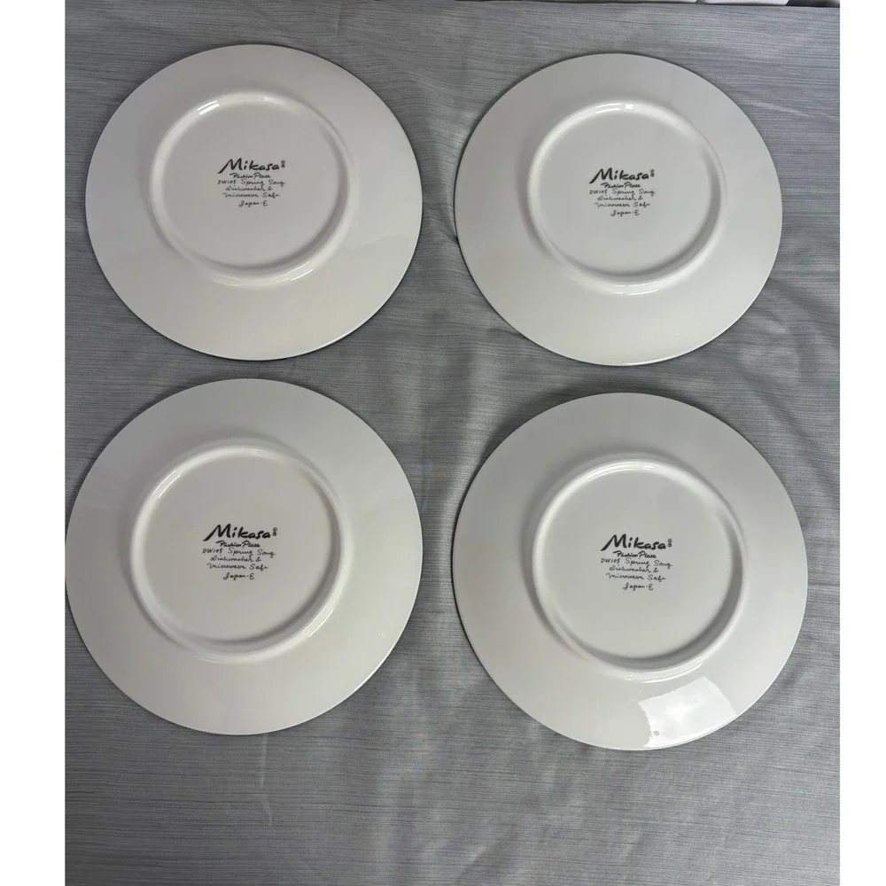 Vintage Mikasa Spring Song Bird Salad Plates Set of 4 Butterfly DW105 Plate